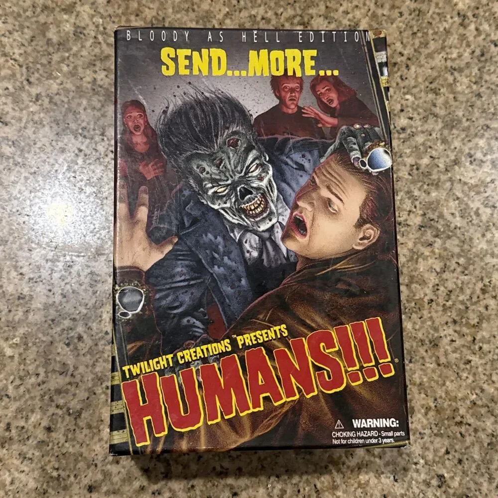 Send More Humans!!! Bloody As Hell Board Card Game Twilight Creations Open Box
